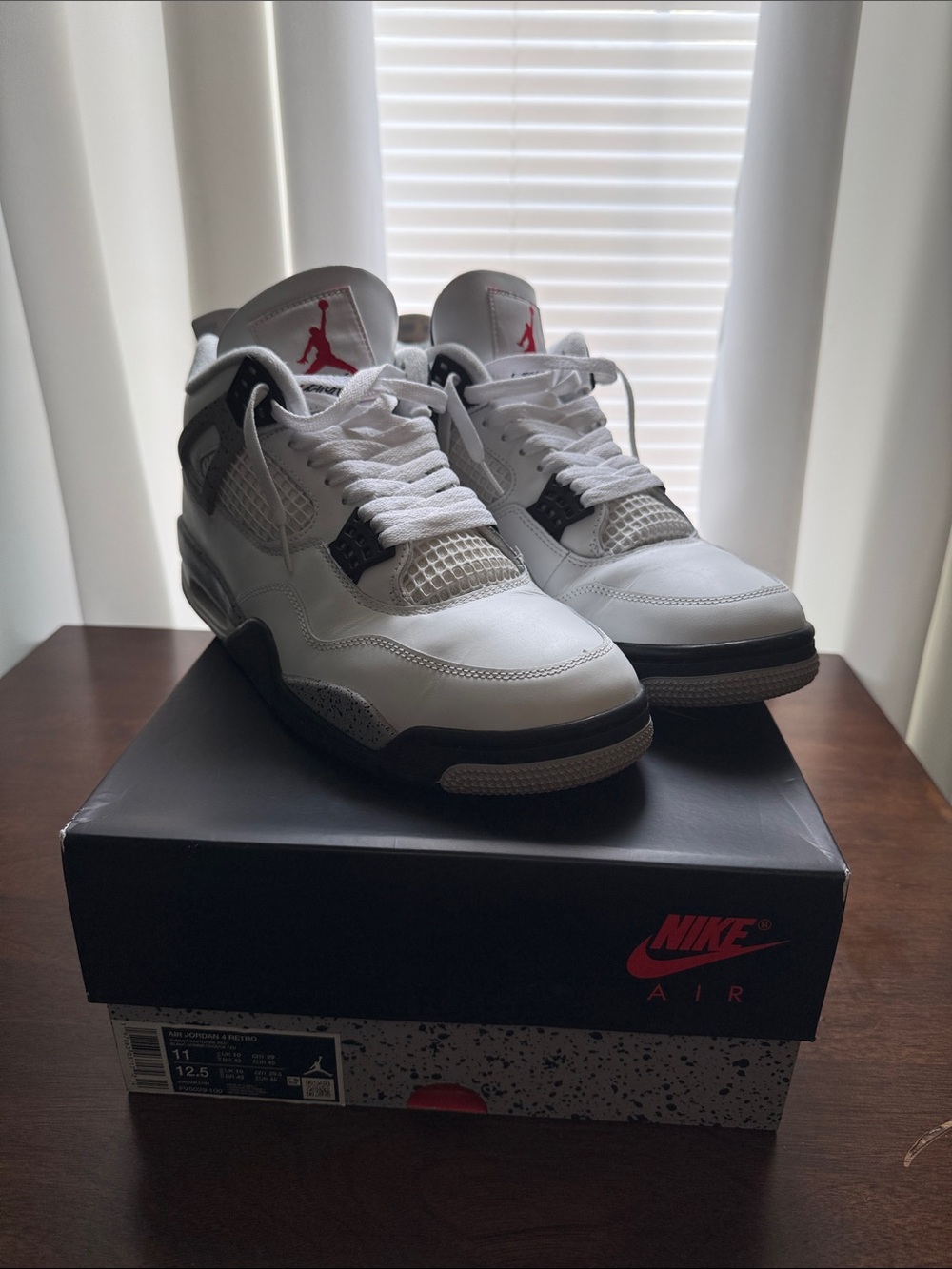 Jordan Men’s Sneakers - White, Black & Red Accents